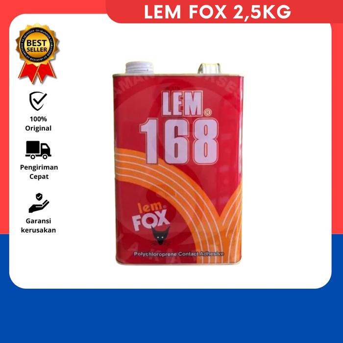 Gambar Lem Fox 2,5 kg ( Lem Kuning ) / Lem Kuning Murah - Lem168 2,5kg Grade B dari serbacollection undefined Tokopedia
