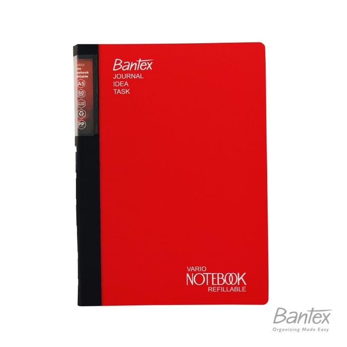 Gambar Bantex Vario Notebook A6 Refillable - 3282 Stationery - Black & Red dari Bantex Indonesia undefined Tokopedia