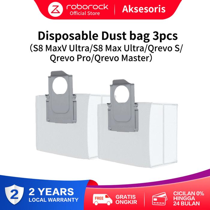 Gambar Roborock Robotic Vacuum Cleaner Parts-Disposable Dust bag white-3PCS Mesin - 8.02.0238 dari Roborock undefined Tokopedia