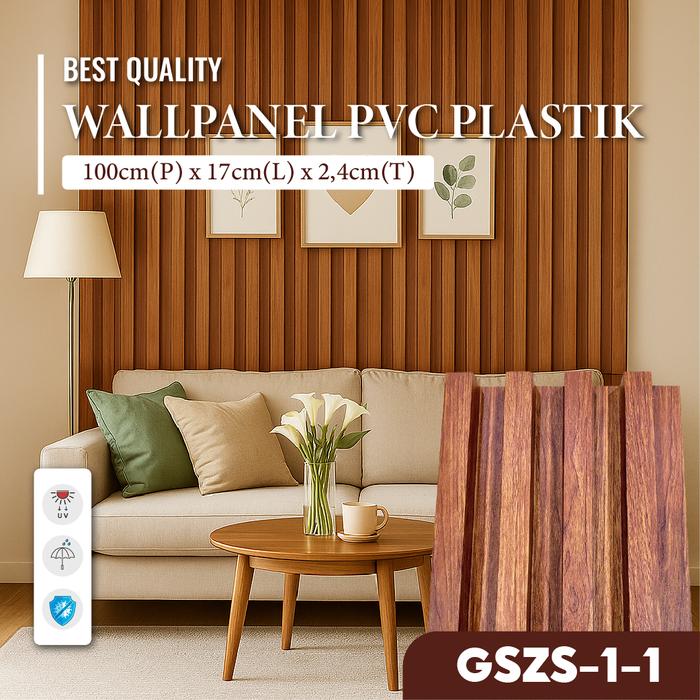 Gambar Wpc Wall Panel Dekorasi Dinding / 1 Meter x 16Cm Wallpanel PVC Dinding Aestetic / Anti Rayap Dan Anti Air - Unik Bandung - GSZS-1-1 (100CM X 16CM) dari Unik Bandung_NEW undefined Tokopedia