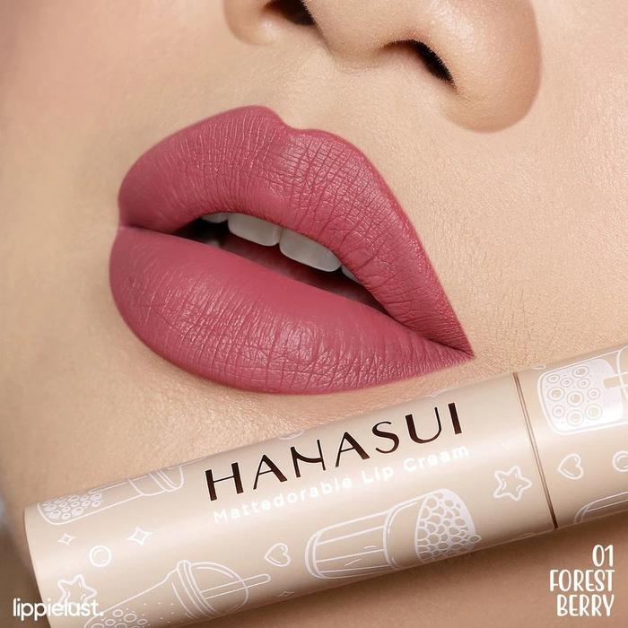 Gambar HANASUI Mattedorable Lip Cream Boba Edition - Matte in Boba Scent-sation dengan Pilihan Warna Forest Berry, Brown Sugar, Pink Lava, Hazelnut Latte, Creamy Peach, dan Salted Caramel - 01 dari WAINDA STORE undefined Tokopedia