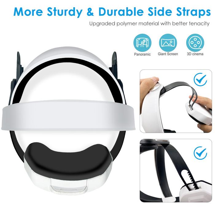 Gambar Top! For Oculus Quest 2 VR Elite Strap With Battery 5200mAn Fast Charger Power Bank Halo Strap For Meta Oculus Quest 2 dari freyo store undefined Tokopedia