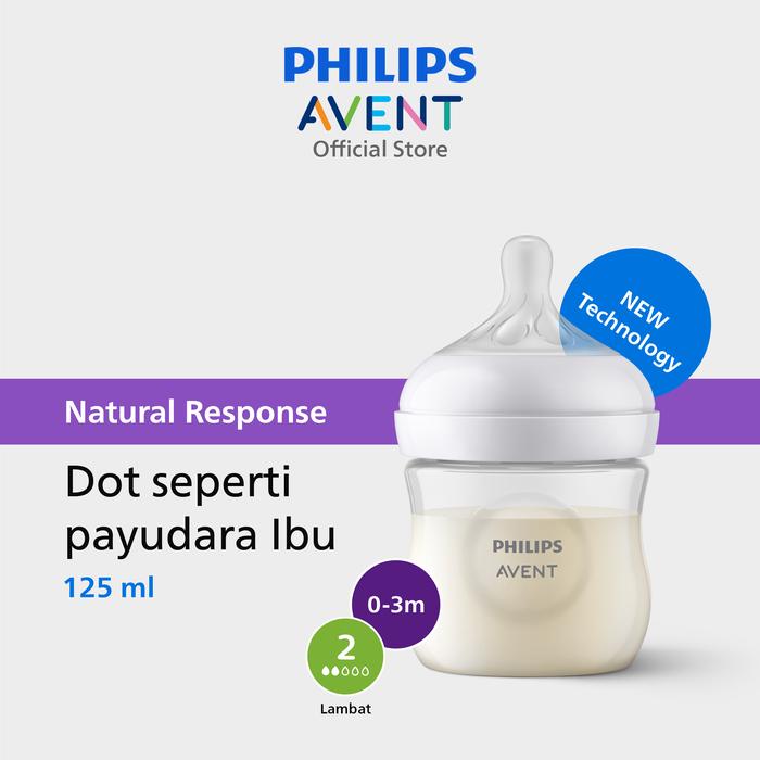 Gambar Philips Avent | Botol Susu Bayi | Natural Response | Dot Seperti Payudara Ibu | 125 ml | Single | SCY900/01 - 125ml 1 pcs dari Philips Avent Official undefined Tokopedia