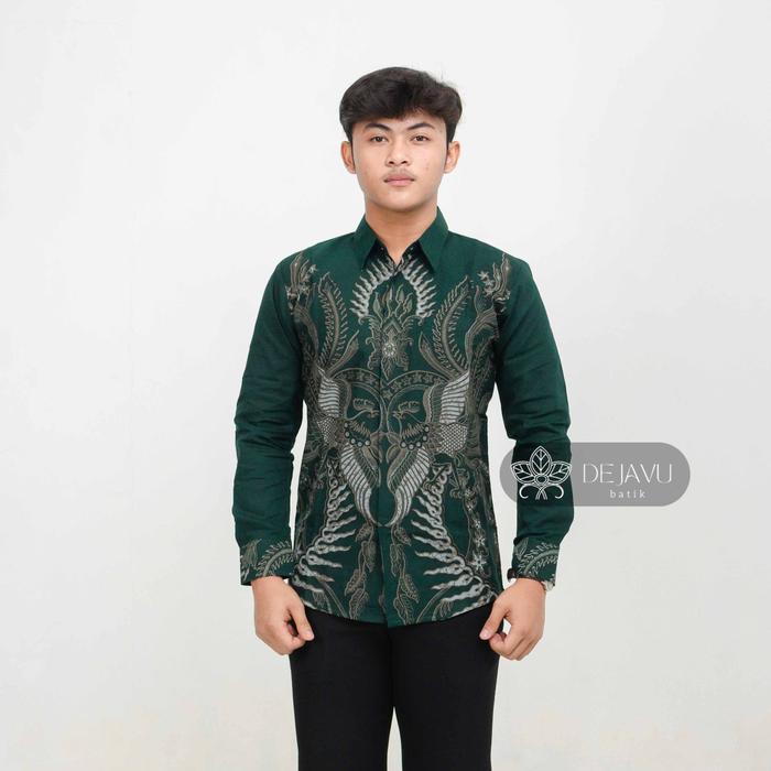 Gambar KEMEJA BATIK MOTIF DIEGO BAHAN KATUN PREMIUM LAPIS FURING SLIMFIT - M dari BATIK DEJAVU. undefined Tokopedia