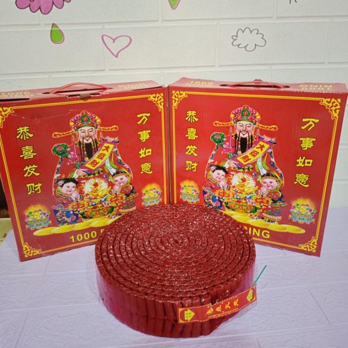 Gambar PREMIUM Petasan hajatan  Betawi / METERAN 5 METER imlek / barongsai /pesta pernikahan cap go meh kembang api warna merah mercon dari Primacave Kings Vission undefined Tokopedia