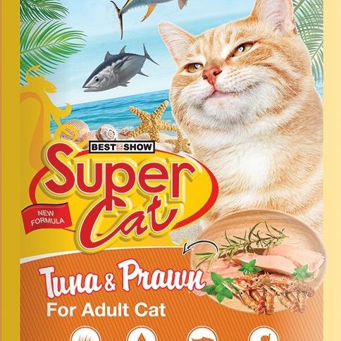 Gambar Super cat all varian pouch 85gr Supercat - tuna&prawn dari Petto Store undefined Tokopedia