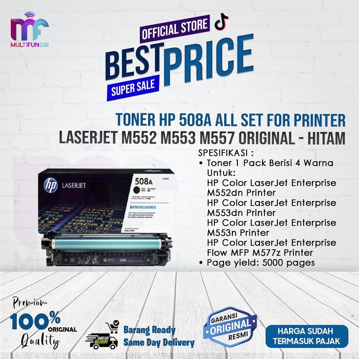 Gambar Toner HP 508A For Printer Laserjet M552 M553 M557 Original - HITAM dari Multifungsi ID undefined Tokopedia