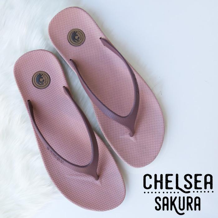 Gambar Sandal Jepit Wanita CAMOY CHELSEA SAKURA Full Karet Polos Anti Slip Murah Women Rubber Flipflops - Sakura, 36 dari Elchashop undefined Tokopedia