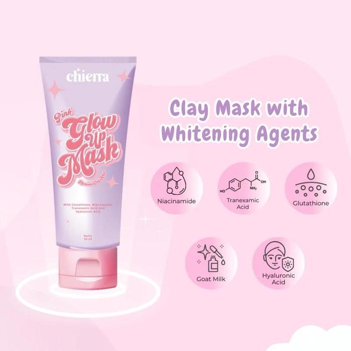 Gambar Chiera Beauty Pink Glow Up Mask by Chierra Mencerahkan Kulit - Glow Up Mask Chierra dari Hasna Skin Beauty undefined Tokopedia