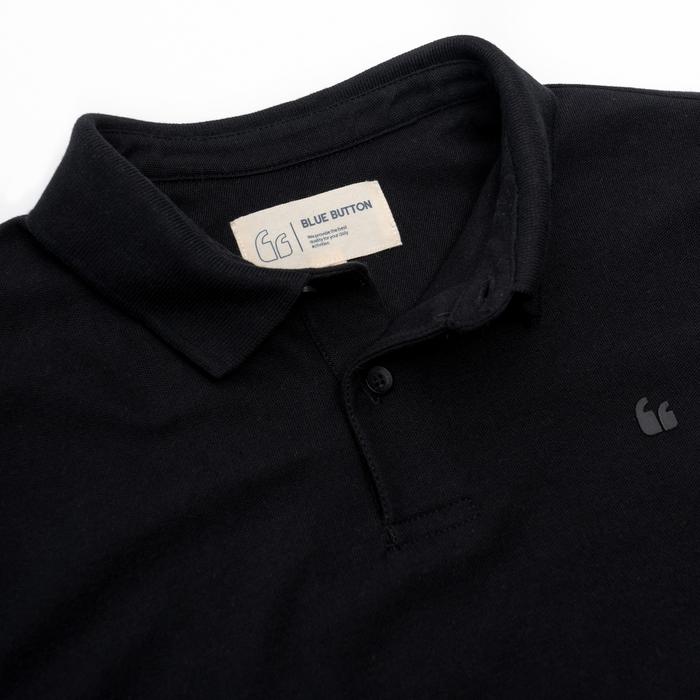 Gambar BLUEBUTTON Polo Shirt Wanita Navy - Black, XL dari BlueButton undefined Tokopedia