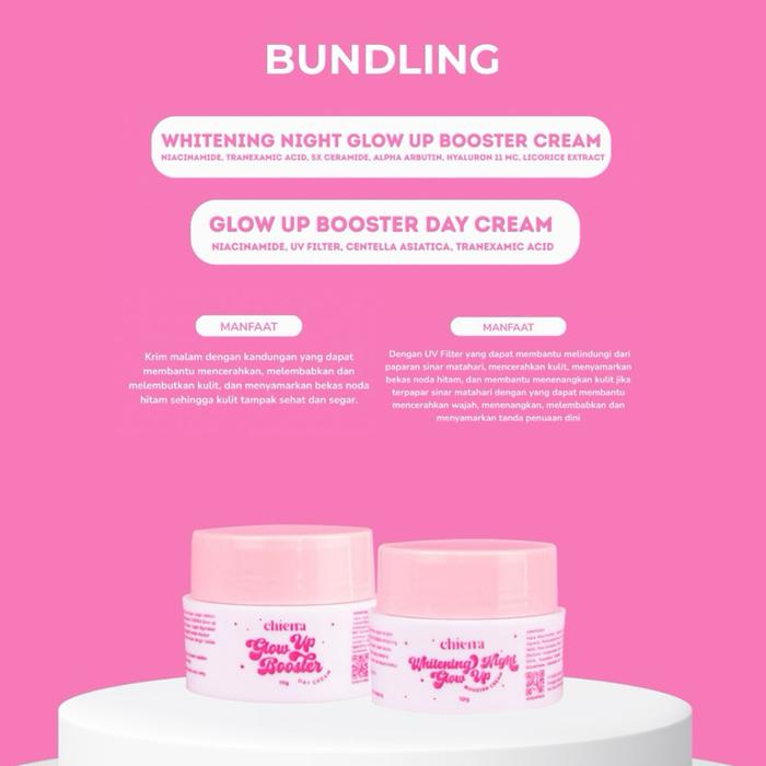 Gambar CHIERRA SKINCARE BUNDLING NIGHT CREAM + DAY CREAM GLOW UP BOOSTER Mencerahkan dari Chierra Beauty undefined Tokopedia