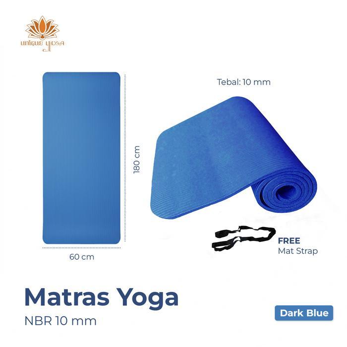 Gambar YOGA MAT NBR 10 MM / MATRAS YOGA KARDIO / MATRAS OLAHRAGA MURAH - Biru dari Unique Yoga Bali undefined Tokopedia