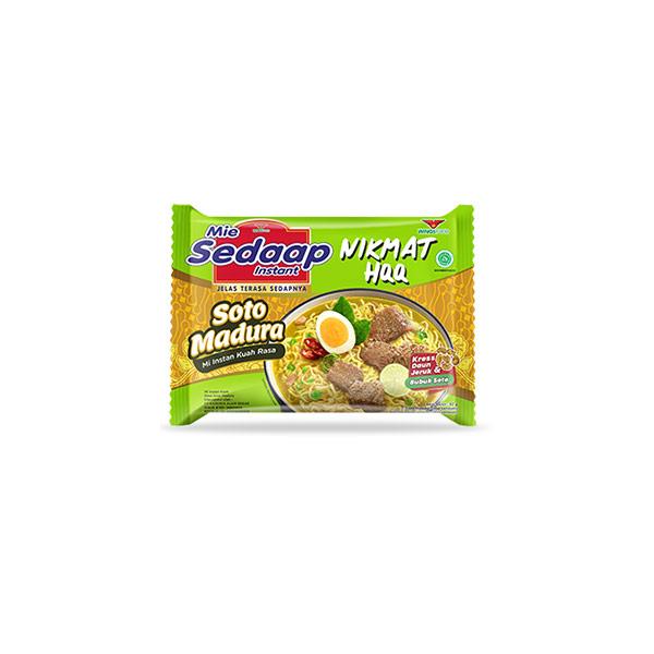 Gambar SEDAAP MIE KUAH RASA SOTO MADURA 82G dari Hypermart Kudus undefined Tokopedia