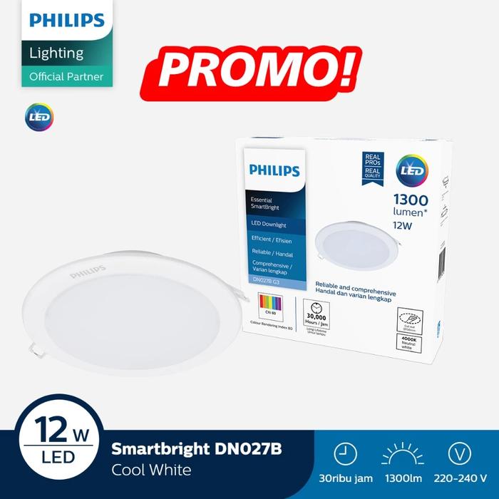 Gambar Philips Downlight LED DN027B LED12/CW D150 RD Putih dari Philips lighting Surabaya undefined Tokopedia
