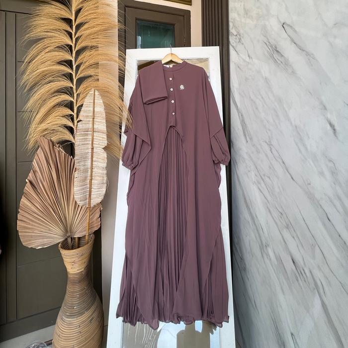 Gambar Dress Sethijab Ori By*Shellasaukia - Dres Prisket outer Navy, One size dari Rindualamfashion99 undefined 5 Tokopedia