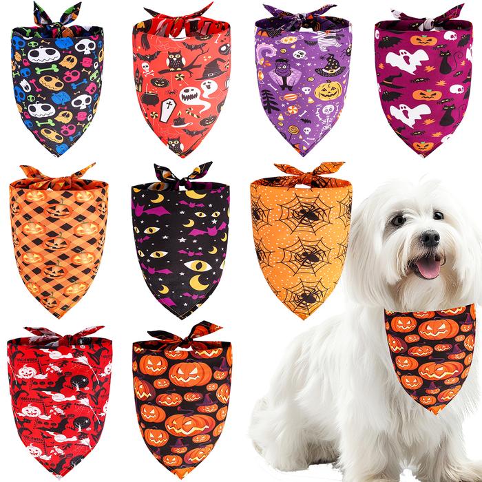 Jual 50/100PCS Halloween Dog Bandana Horrible Triangle Bandanas
