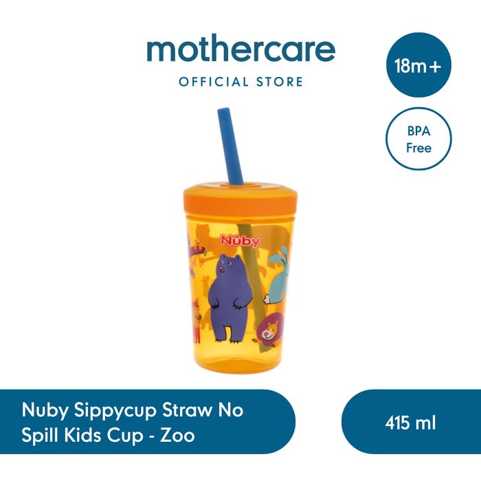 Gambar Nuby Sippycup Straw No Spill Kids Cup 415ml - Botol Minum Anak Anti Tumpah BPA Free 18M+ - Zoo dari Mothercare Indonesia undefined Tokopedia