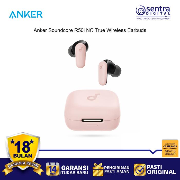 Gambar Anker Soundcore R50i NC True Wireless Bluetooth Earbuds TWS Adaptive Noise Canceling Earphone A3959 - Pink dari Sentra Digital undefined Tokopedia