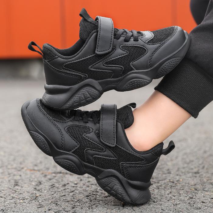 Gambar 【SOFEISTORE】Fashion Sepatu Olahraga Anak Sepatu Siswa Hitam Bernapas Santai Sepatu Anak Luar Ruangan Ukuran 28-37 - Black, 30 dari sofeistore undefined Tokopedia