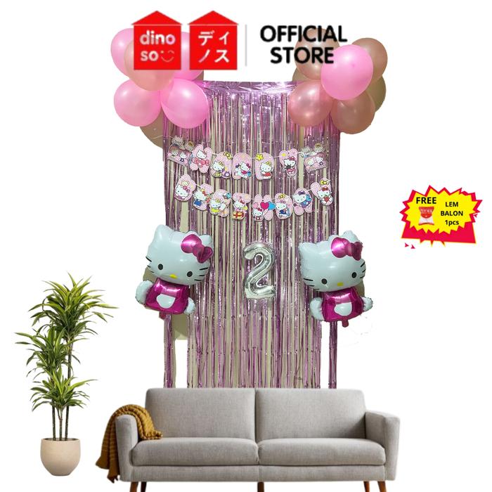 Gambar Dinoso Balon Paket Dekorasi Ulang Tahun Tema Labubu Dan Hello Kitty Dekorasi Ultah Anak Anak 1Set dari Munsertanemu undefined Tokopedia