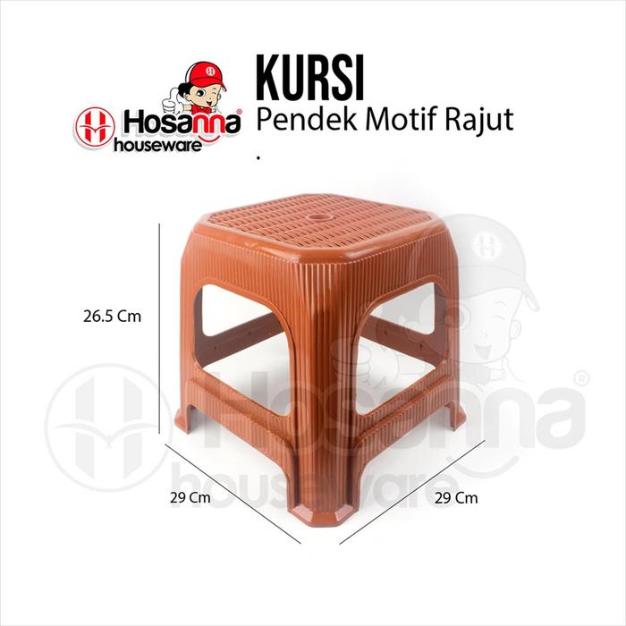 Gambar Kursi Pendek Plastik Motif  Rotan / Bangku Dapur Pendek - Rotan Pendek dari Hosanna Houseware undefined Tokopedia