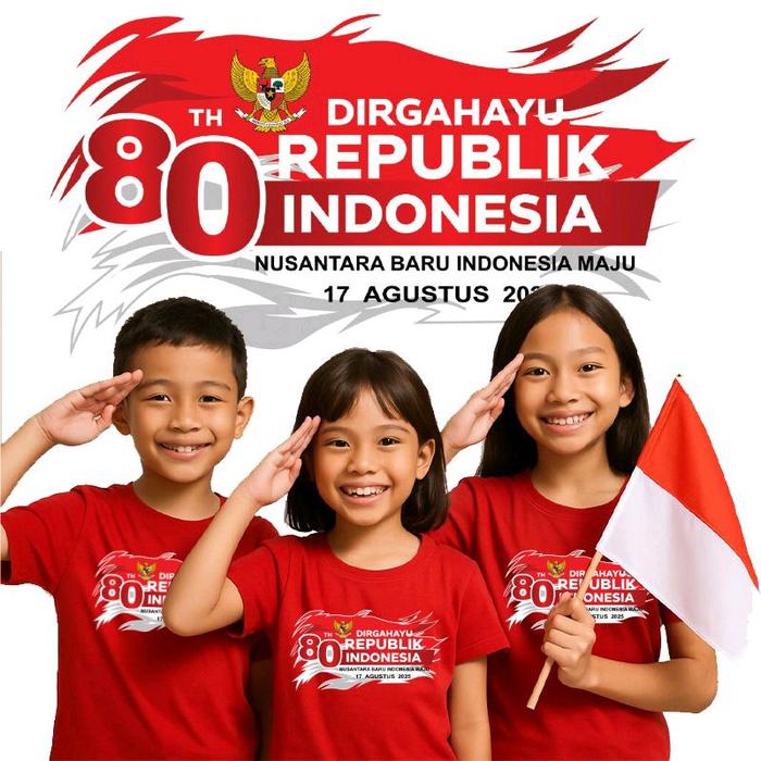 Gambar Kaos Agustusan Anak 17 Agustus 2025 Dirgahayu Indonesia HUT RI 80 - Merah, S dari aisahnuha undefined Tokopedia