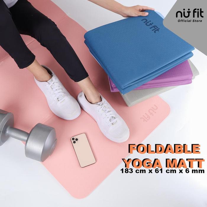 Gambar Nu Fit TPE Yoga Matt - Matras Yoga TPE 183 x 61 x 6 mm - Matras Olahraga Lipat Premium Anti Slip - Matras Pilates Portable Berkualitas - PINK dari Nu Fit Indonesia undefined Tokopedia