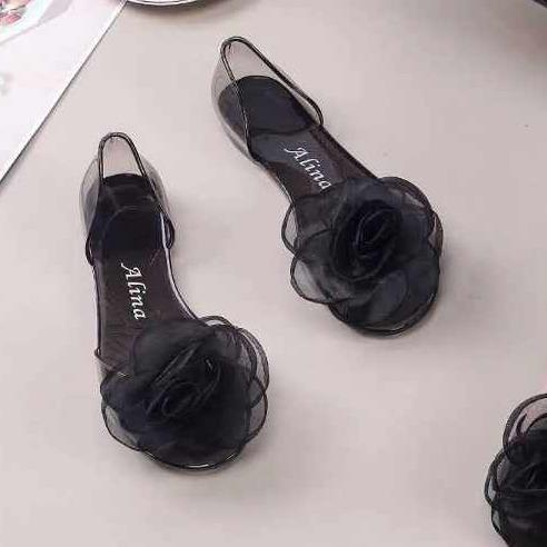 Gambar Sepatu Sandal Wanita Flatshoes jelly import variasi bunga transparan 186-A (37-40) sepatu sandal jelly import wanita Hitam - black, 37 dari AalinShop01 undefined Tokopedia