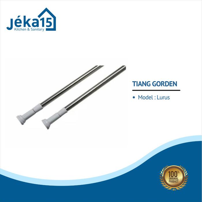 Gambar Tiang Shower Curtain Lurus//Tiang Hordeng Kamar Mandi//Tiang Hordeng Default dari JEKA15 Kitchen & Sanitary undefined Tokopedia