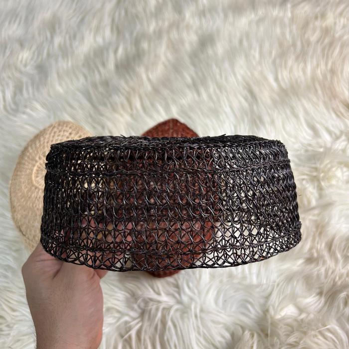 Gambar Peci Rotan Kalimantan / Peci Rotan / Peci Akar Rotan /Kopiah / songko Songkok Muslim Pria Dewasa Motif Hitam Pendek - hitam, 5 dari MustofaMuslim_NEW undefined Tokopedia