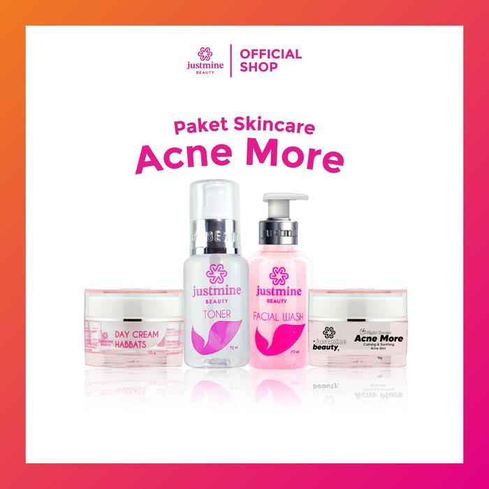 Gambar Justmine Beauty Paket Acne More Untuk Jerawat Moderat isi 4 - New BPOM dari Justminebeautyofficialshop Kota Bogor Tokopedia