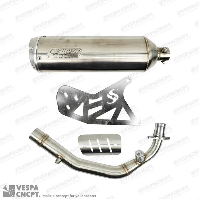 Gambar Knalpot Shijiro Exhaust Standar Racing City Runner Pro Stainless Silver Vespa Sprint Primavera Lx S - Inlet 38 dari Vespa Concept. undefined Tokopedia