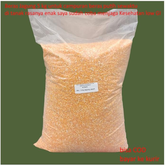 Gambar Beras Jagung 5 kg untuk campuran beras putih sewaktu di tanak rasanya enak saya sudah coba menjaga Kesehatan low GI dari dhiphis undefined Tokopedia
