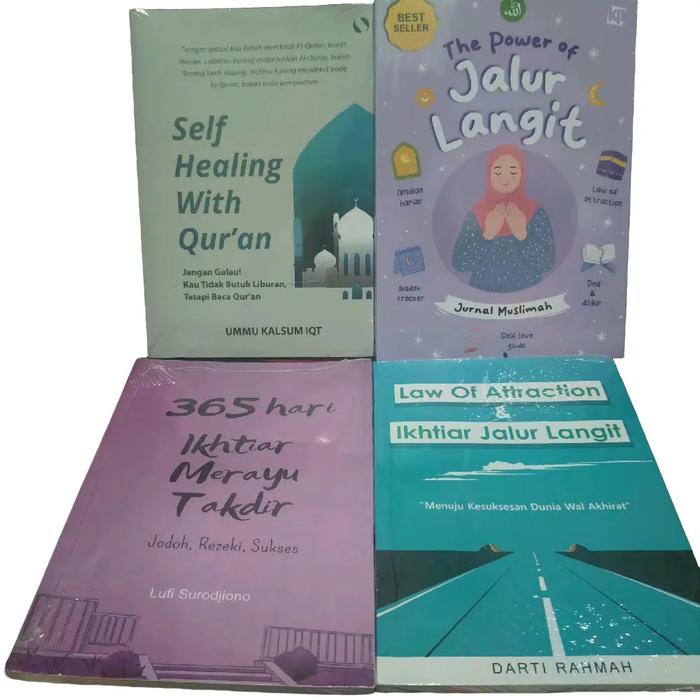 Gambar PAKET 4 BUKU THE POWER OF JALUR LANGIT SELF HEALING WITH QURAN 365 HARI IKHTIAR MERAYU TAKDIR LAW OF ATTRCTION IKHTIAR JALUR LANGIT dari BIALAH STORE undefined Tokopedia