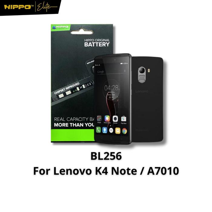 Gambar HIppo Batre Battery  Lenovo K4 Note / A7010 (BL256) 3000mAh Original Baterai Hippo Charger Handphone dari Hippo Indonesia undefined Tokopedia