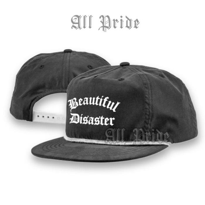 Gambar Topi Snapback Classic Beautiful Disaster - Snapback Style - beautiful hitam dari Sobat Topi undefined Tokopedia