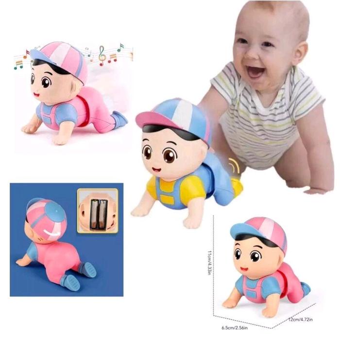 Gambar crawling baby toys mainan bayi merangkak bergerak merayap bayi jalan dengan suara bayi musik lucu bayi imut dari Various toys Studio undefined Tokopedia