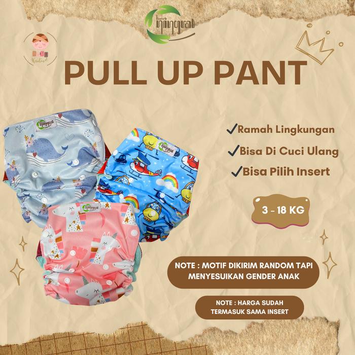 Gambar Ningrat Clodi Pull Up Pant Tipe Kancing Insert Popok Kain Cuci Ulang Cloth Diapers dari Newborn Bayi Baru Lahir dari Bayi Keraton Mom & Baby Shop undefined Tokopedia