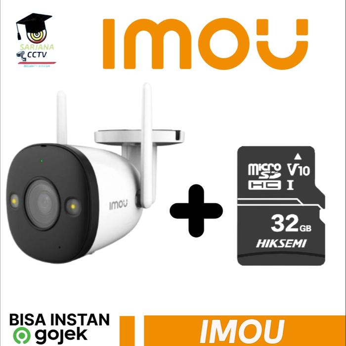Gambar IMOU Bullet 2E - 3MP Smart Color Night Vision Human Detection IP67 Weather-resistant - BUNDLE 32GB dari Sarjana CCTV Online 1 undefined Tokopedia