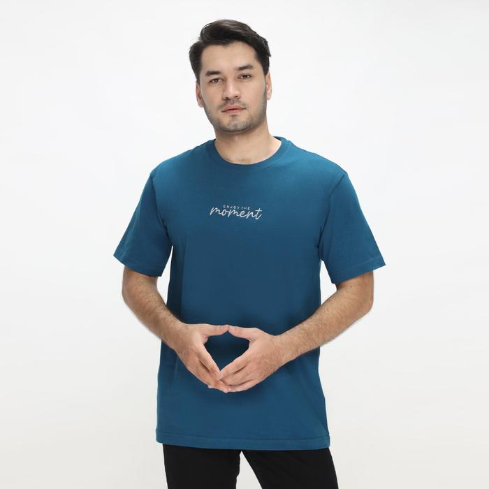 Gambar RBJ T-Shirt Cotton Sablon Bordir Pria 43034 - Teal, M dari RBJ undefined Tokopedia