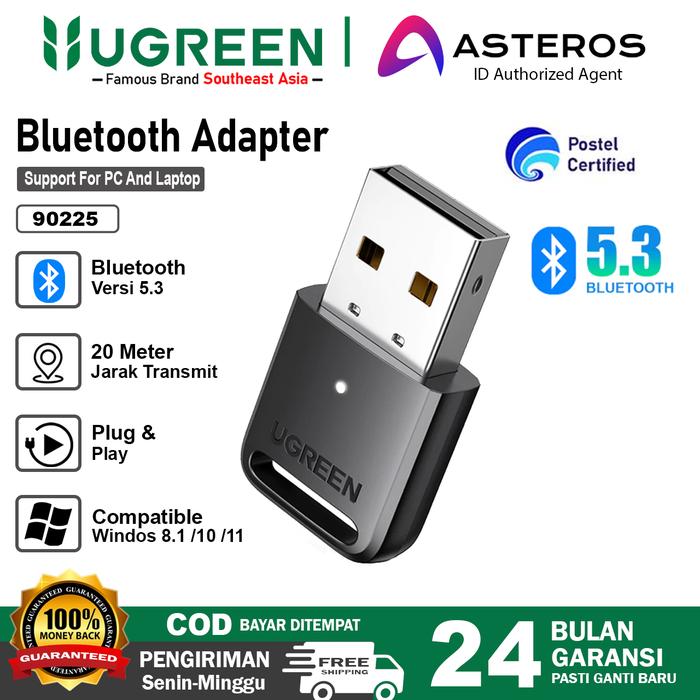 Gambar UGREEN USB Bluetooth 5.3 Adapter Transmitter Receiver Dongle Pc - 90225 5.3 dari ASTEROS OFFICIAL undefined Tokopedia