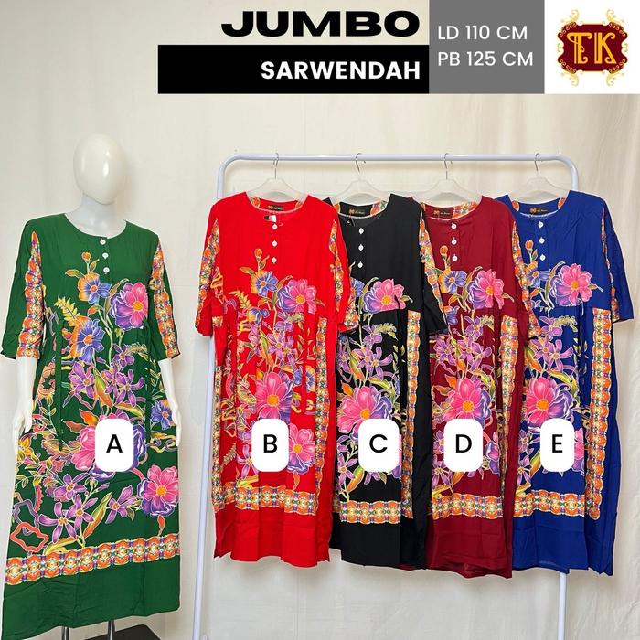 Gambar Tirta Kencana Label Hitam Daster Jumbo Sarwenda L.Pj Motif Bingkai Rantai - A (HIJAU), JUMBO dari Tirta Kencana Atelier undefined 4 Tokopedia