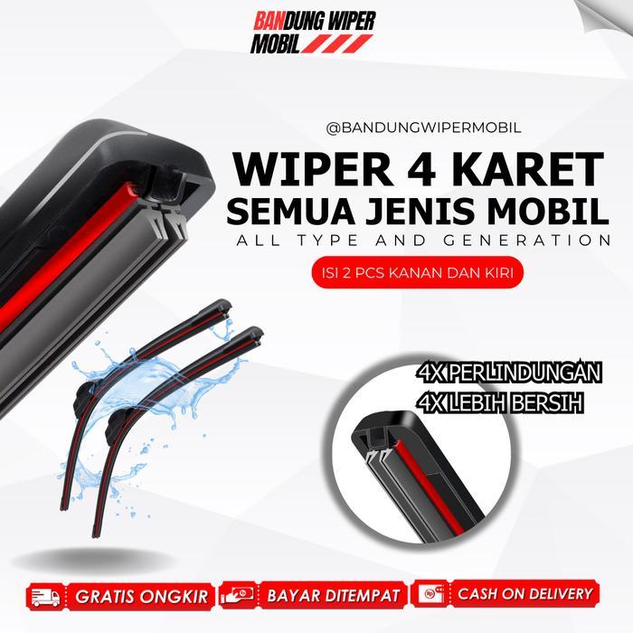 Gambar SaktiMart Wiper Quad 4 Karet Mobil 1 Set Kiri dan Kanan Universal Semua Jenis Mobil Karet Ganda Kaca Depan wiper - JENIS MOBIL LAIN dari SaktiMart undefined Tokopedia