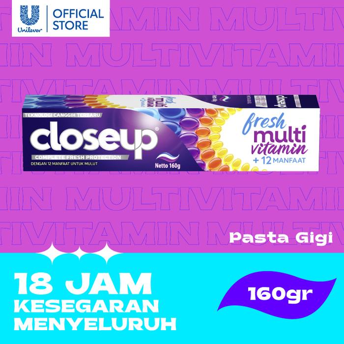 Gambar Closeup Pasta Gigi Fresh Multivitamin Complete Fresh Protection 160g dari Daily Care by Unilever undefined Tokopedia