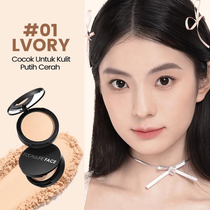 Gambar FOCALLURE Oil-Control Pressed Powder – Bedak Padat Matte | Compact Powder Anti Minyak & Tahan Lama - 01 dari BEAUTY ENTITY undefined Tokopedia