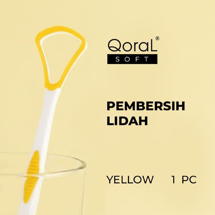 Gambar QoraL SOFT pembersih lidah / sikat lidah / tongue cleaner - Yellow dari QoraL ID undefined Tokopedia