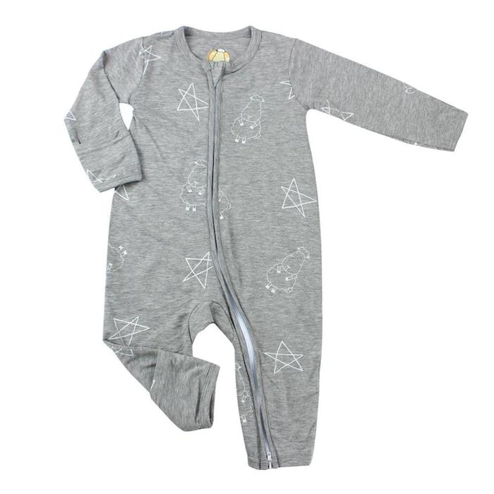 Gambar Baabaasheepz Romper Jumpsuit Bayi Long Sleeve Zip Snap Side Snap Cute Sweet Dream Chef Classic Grey - Zip Big Star Sheepz Grey 18-24m dari The Little Cute undefined Tokopedia