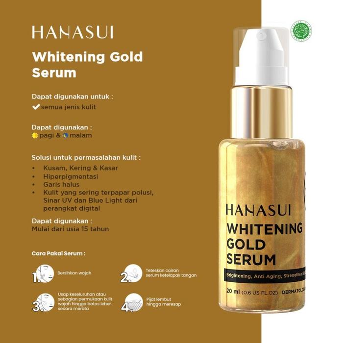 Gambar HANASUI Serum 20ml Vit C + Collagen | Anti Acne | Vitamin C | Whitening Gold Essence - White Gold dari Tokoserba serbu undefined Tokopedia