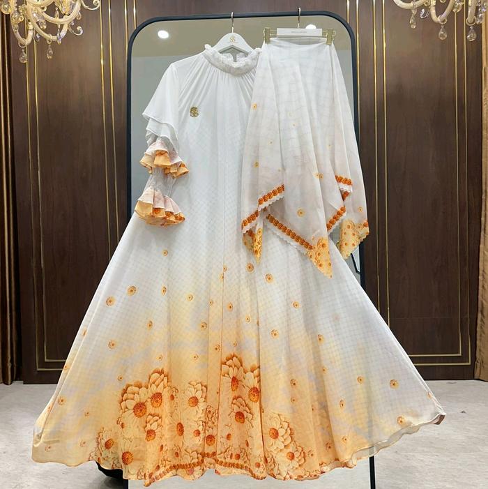 Gambar Shellasaukia Gamis Dress Set Hijab Printing Original - biru dari SHELLASAUKIASHOP.SK.1 undefined 5 Tokopedia
