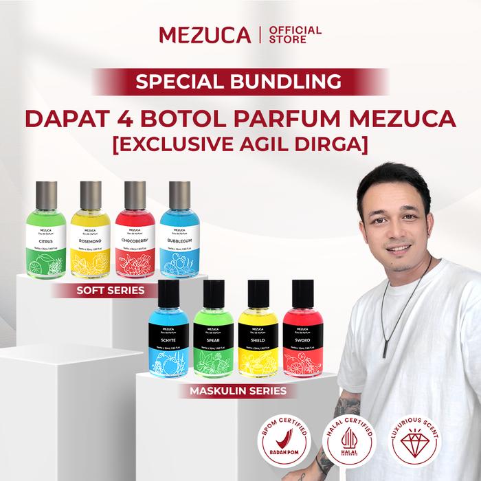 Gambar [Exclusive AGIL DIRGA] Dapat 4 Botol Parfum Mezuca 35mL BPOM Unisex Perfume Original Wangi Awet Tahan Lama dari Mezuca Indonesia undefined Tokopedia